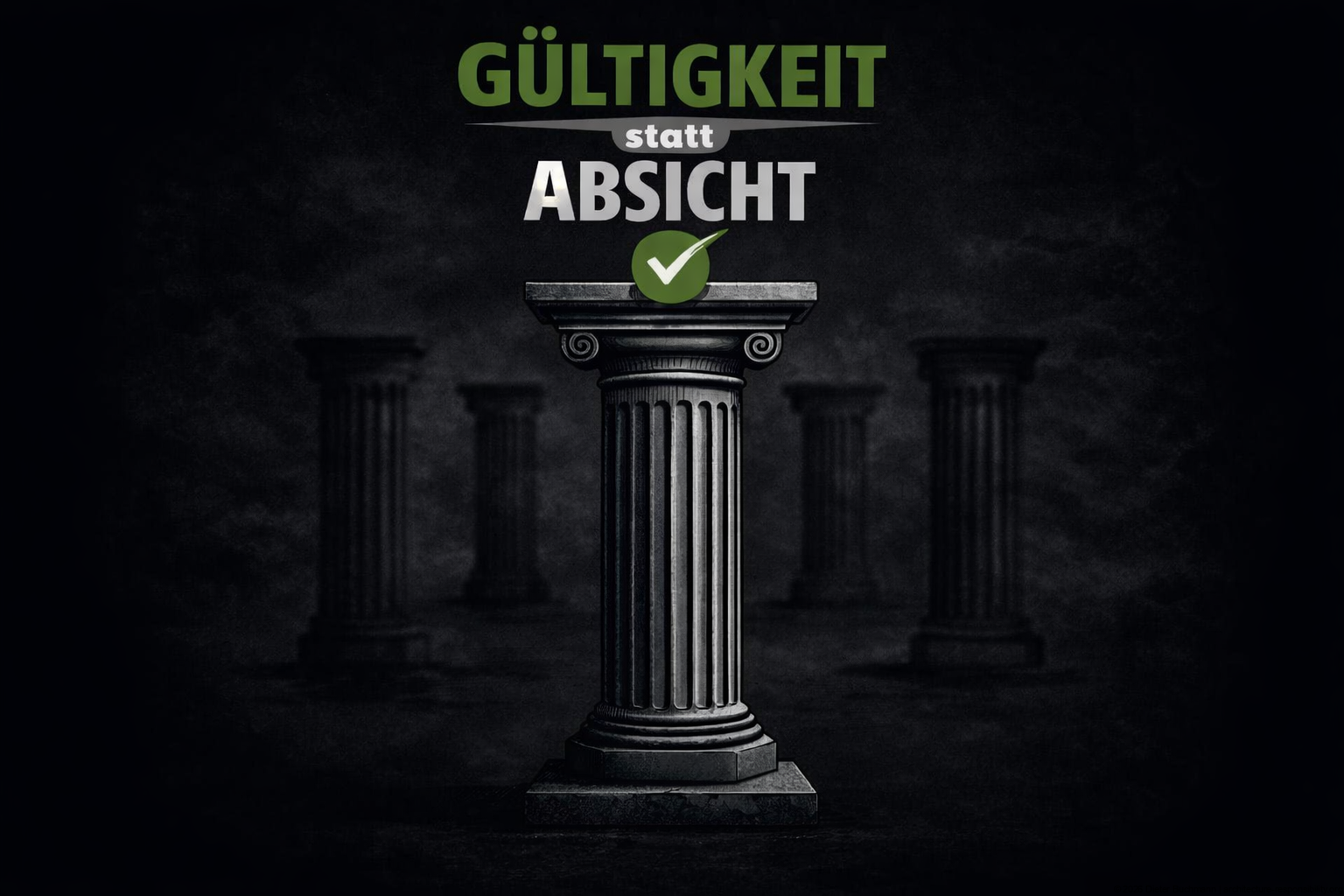 Saeule GueltigkeitStattAbsicht